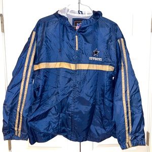 Dallas Cowboys Vintage Windbreaker Jacket NFL Game Day Medium